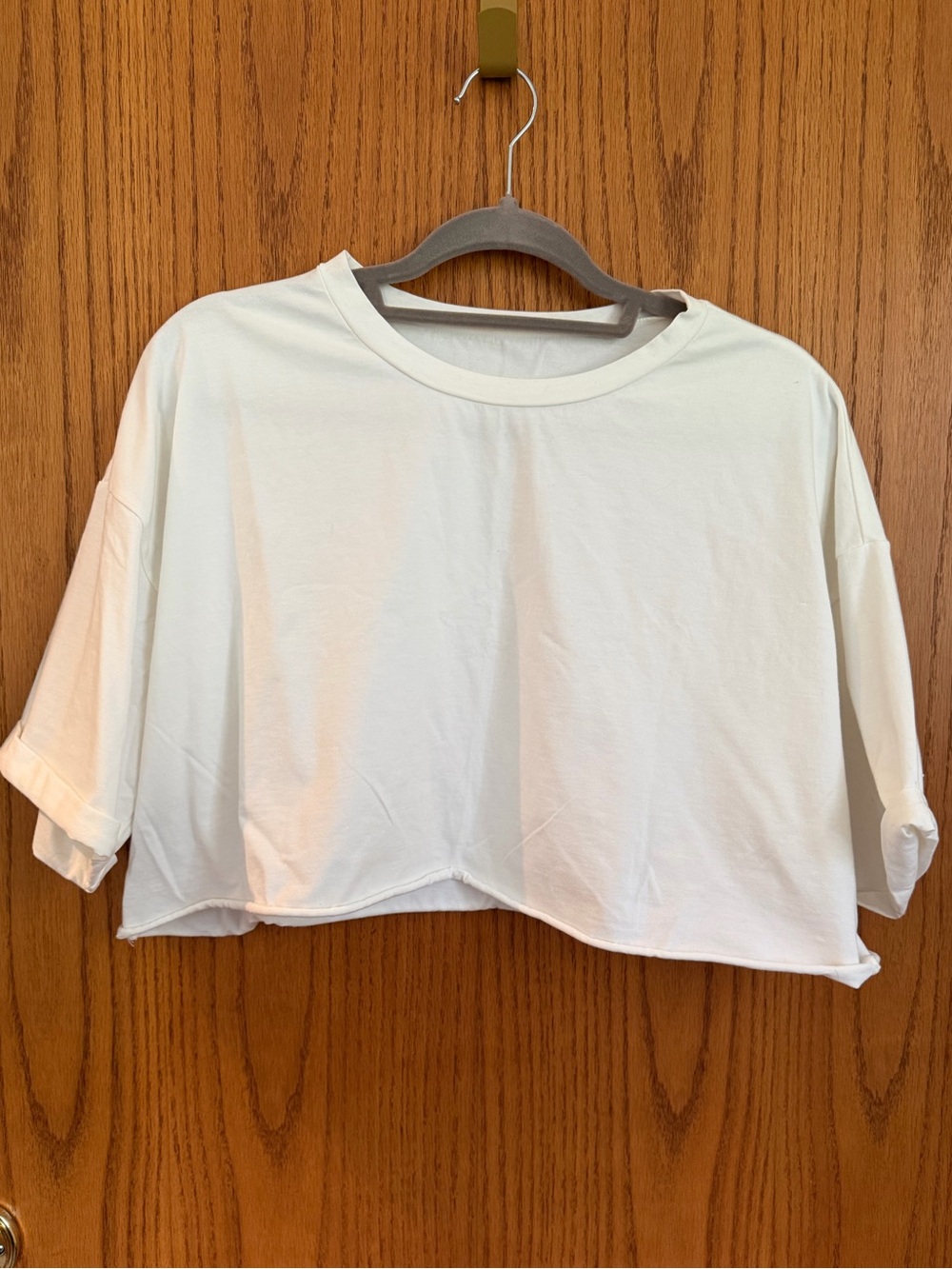 Cropped Boxy Tee — White Women’s Crop Top